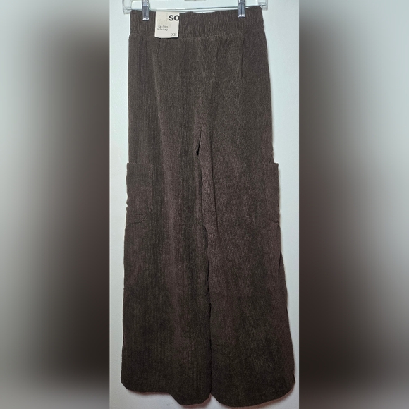 SO Goods For Life Womens Brown Corduroy High Rise Wide Leg Pants XS - Picture 4 of 16